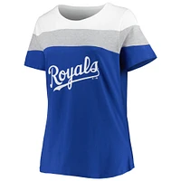 Women's White/Royal Kansas City Royals Plus Colorblock T-Shirt