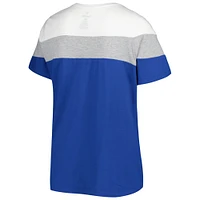Women's White/Royal Kansas City Royals Plus Colorblock T-Shirt