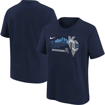 T-shirt Nike Kansas City Royals 2023 Connect Team pour jeune, bleu marine