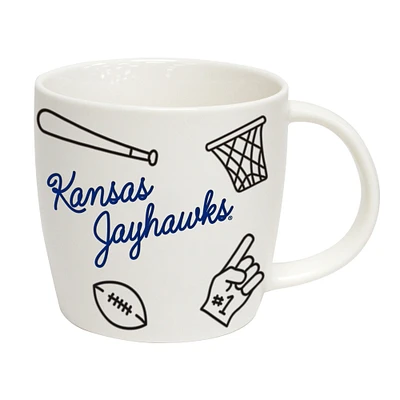 Kansas Jayhawks 18oz. Tasse de meneur de jeu