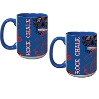 Kansas Jayhawks Two-Pack Dia De Los Muertos Mug Set