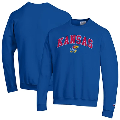 Sweat-shirt à capuche avec logo Arch Over Champion Royal Kansas Jayhawks pour homme