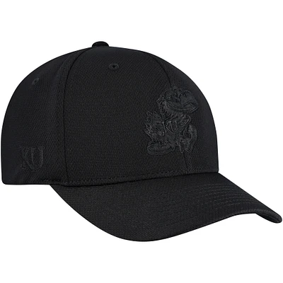 Men's Top of the World  Black Kansas Jayhawks Reflex Performance Flex Hat