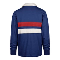 Men's '47 Royal Kansas Jayhawks Clubhouse Knox Thames Long Sleeve Rugby Polo