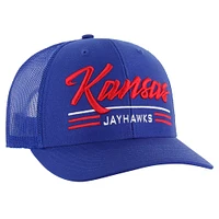 Men's '47 Royal Kansas Jayhawks Garner Trucker Adjustable Hat