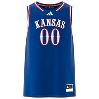 Men's adidas #00 Royal Kansas Jayhawks Swingman Jersey