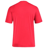 V110985 Kansas NCAA ADI KU Basketball State Outline Blend SS Tee TEEMENTRI JZ3334 - Bball