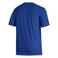 T-shirt adidas Royal Kansas Jayhawks Head of Class Fresh pour homme