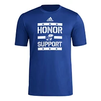 Men's adidas Royal Kansas Jayhawks Honor & Support Pre-Game T-Shirt