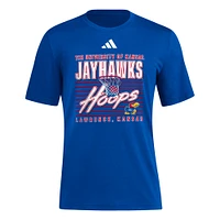 Men's adidas Royal Kansas Jayhawks Locker Swish Tri-Blend T-Shirt