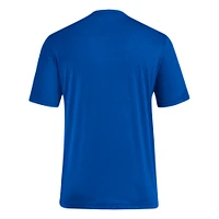 Men's adidas Royal Kansas Jayhawks Locker Swish Tri-Blend T-Shirt