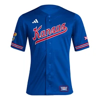 Men's adidas Royal Kansas Jayhawks Reverse Retro Replica Baseball Jersey