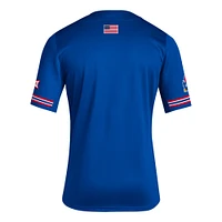 Men's adidas Royal Kansas Jayhawks Reverse Retro Replica Baseball Jersey