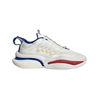 Men's adidas White/Red Kansas Jayhawks Alphaboost V1 Sustainable BOOST Shoes