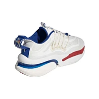 Men's adidas White/Red Kansas Jayhawks Alphaboost V1 Sustainable BOOST Shoes