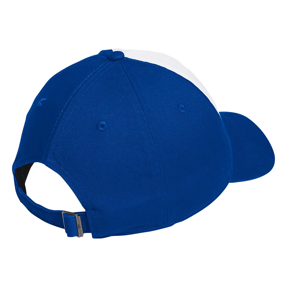 Men's adidas White/Royal Kansas Jayhawks Slouch Adjustable Hat