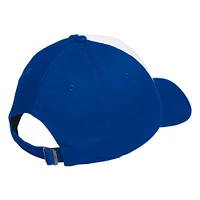 Men's adidas White/Royal Kansas Jayhawks Slouch Adjustable Hat
