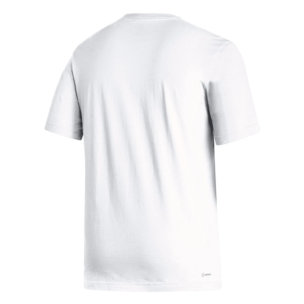 Men's adidas White Kansas Jayhawks Locker Lines Softball Fresh T-Shirt