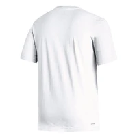 Men's adidas White Kansas Jayhawks Locker Lines Softball Fresh T-Shirt