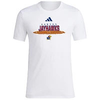 Men's adidas White Kansas Jayhawks Softball Pitcher's Circle T-Shirt