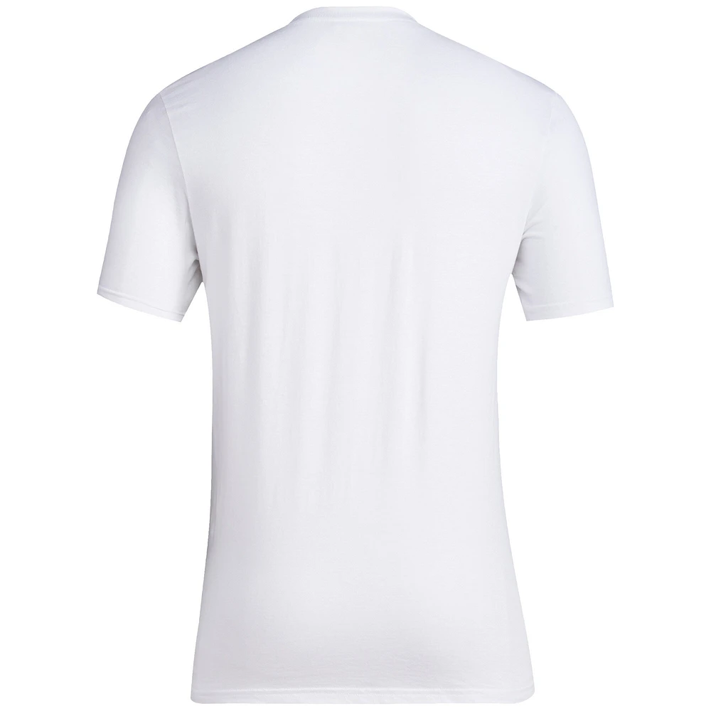 Men's adidas White Kansas Jayhawks Softball Pitcher's Circle T-Shirt