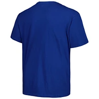 Men's Champion Royal Kansas Jayhawks Big & Tall Football Helmet T-Shirt