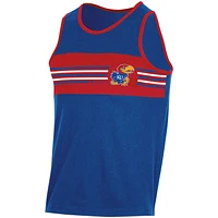 Men's Champion Royal Kansas Jayhawks Colorblock Tank Top