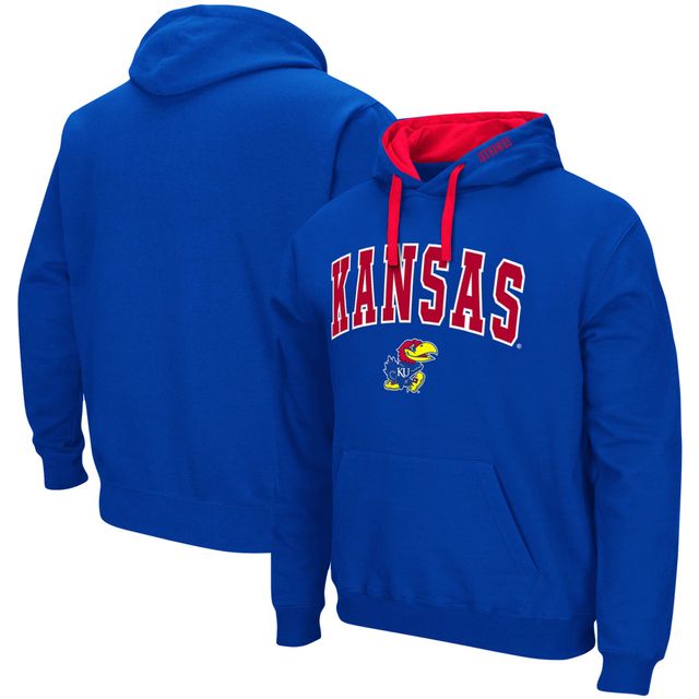 Sweat à capuche Colosseum Royal Kansas Jayhawks Big & Tall Arch Logo 2.0 pour homme