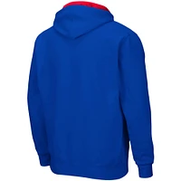 Men's Colosseum Royal Kansas Jayhawks Big & Tall Full-Zip Hoodie