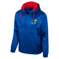 Men's Colosseum Royal Kansas Jayhawks Cypher Half-Zip Hoodie