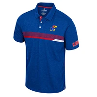 Men's Colosseum  Royal Kansas Jayhawks No Problemo Polo