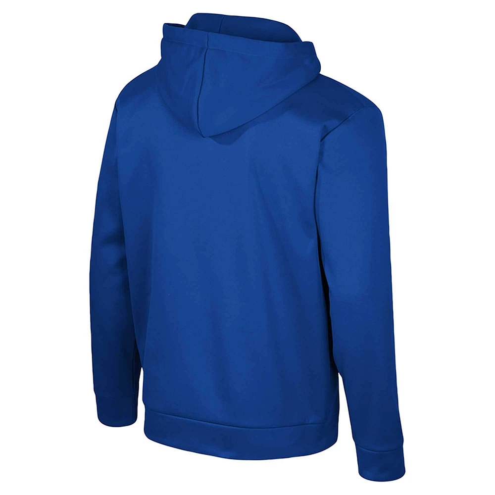 Men's Colosseum  Royal Kansas Jayhawks Quarter-Zip Hoodie