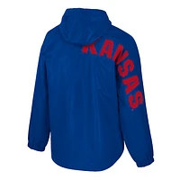 Men's Colosseum  Royal Kansas Jayhawks Reloaded Anorak Half-Zip Jacket