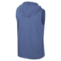 Men's Colosseum Royal Kansas Jayhawks Varsity Sleeveless Hoodie Tank Top