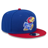 Men's New Era Royal/Red Kansas Jayhawks Two-Tone 9FIFTY Snapback Hat