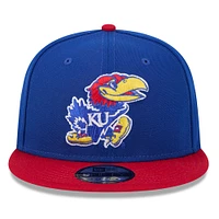 Men's New Era Royal/Red Kansas Jayhawks Two-Tone 9FIFTY Snapback Hat