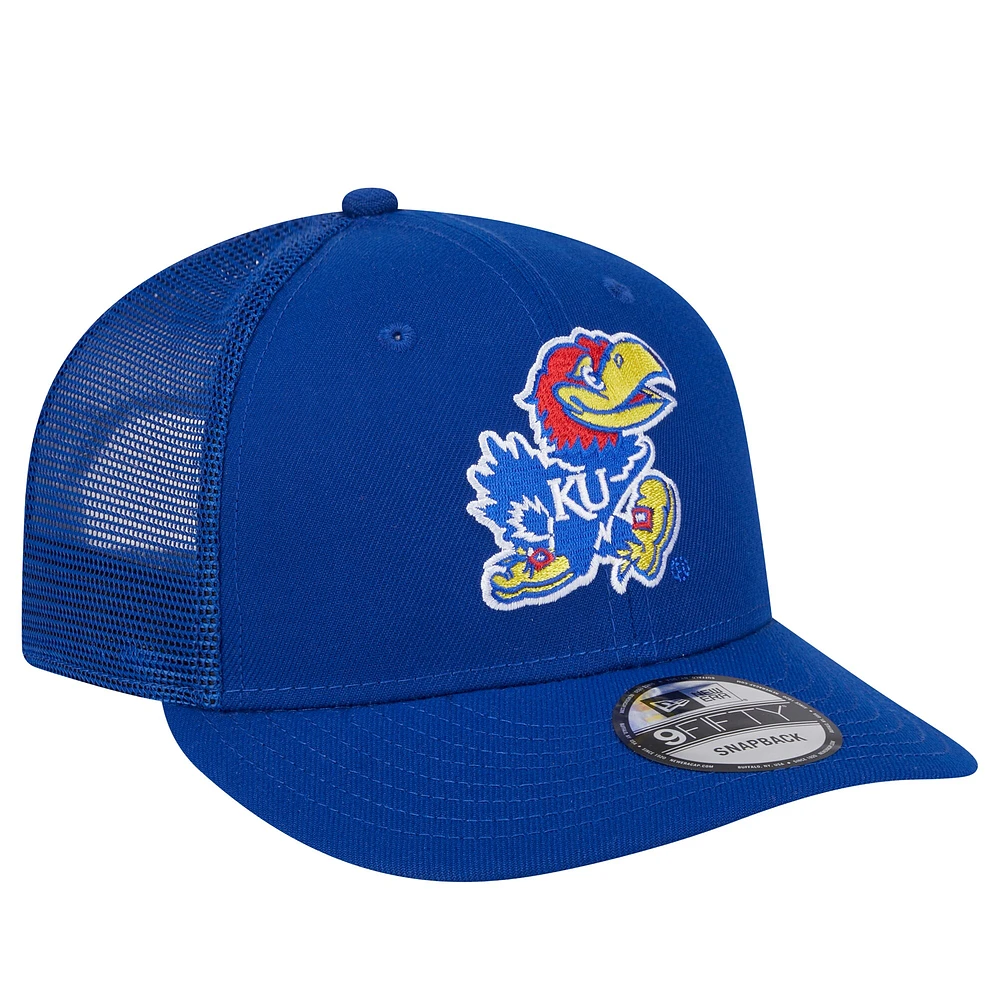 Men's New Era Royal Kansas Jayhawks Trucker 9FIFTY Snapback Hat