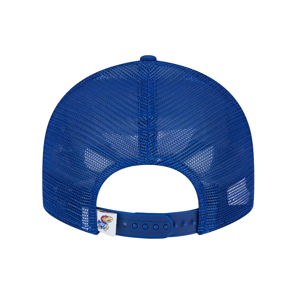 Men's New Era Royal Kansas Jayhawks Trucker 9FIFTY Snapback Hat