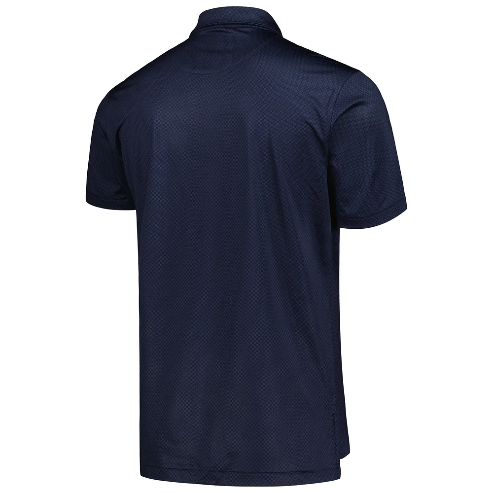 Men's Peter Millar Navy Kansas Jayhawks Dolly Performance Jersey Polo