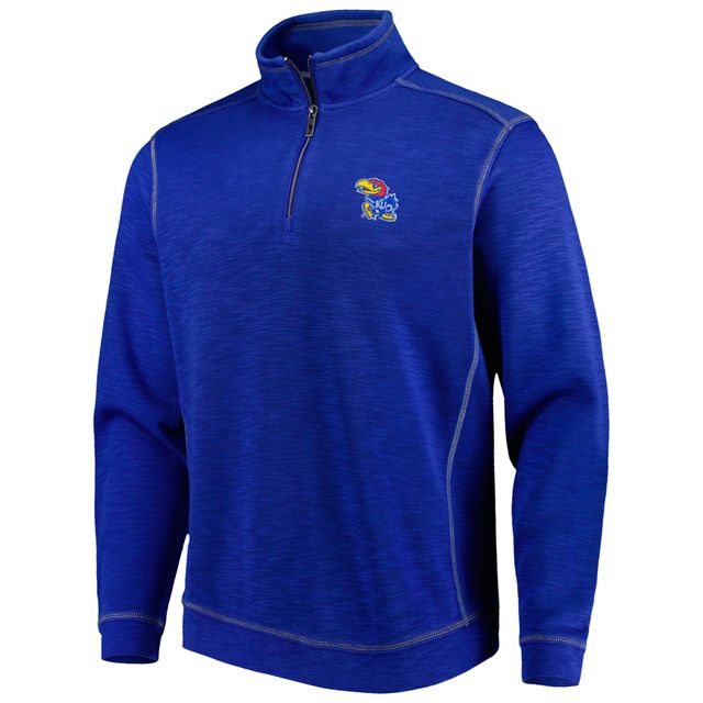 Tommy Bahama Royal Kansas Jayhawks Sport Tobago Bay Tri-Blend Mock Neck Half-Zip Jacket