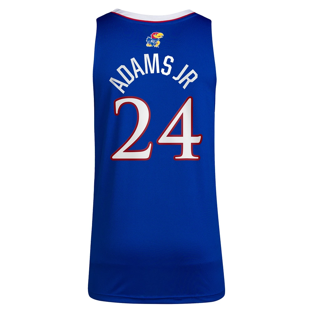 Unisex adidas KJ Adams Jr Royal Kansas Jayhawks NIL Basketball Replica Player Jersey