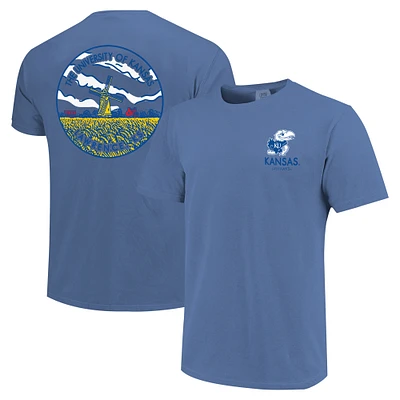 Unisex Royal Kansas Jayhawks Scenic Comfort Colors T-Shirt