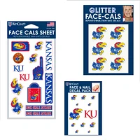 Ensemble de tatouages ​​sans eau WinCraft Kansas Jayhawks 4" x 7"