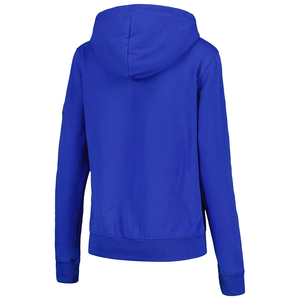 Women's Stadium Athletic Royal Kansas Jayhawks Big Logo Pullover Hoodie