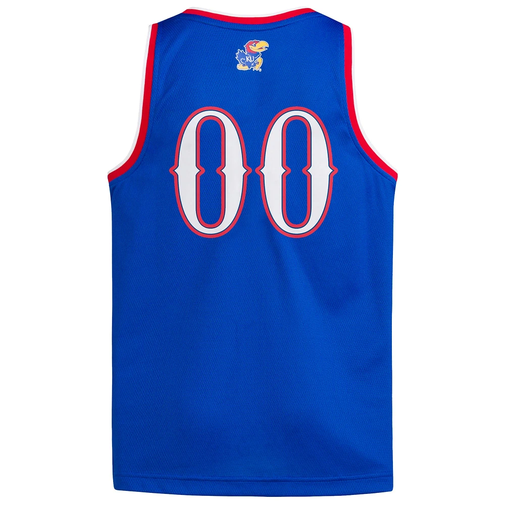 Youth adidas #00 Royal Kansas Jayhawks Swingman Jersey