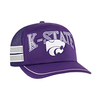 Casquette réglable de camionneur à bande latérale violette '47 Kansas State Wildcats pour hommes
