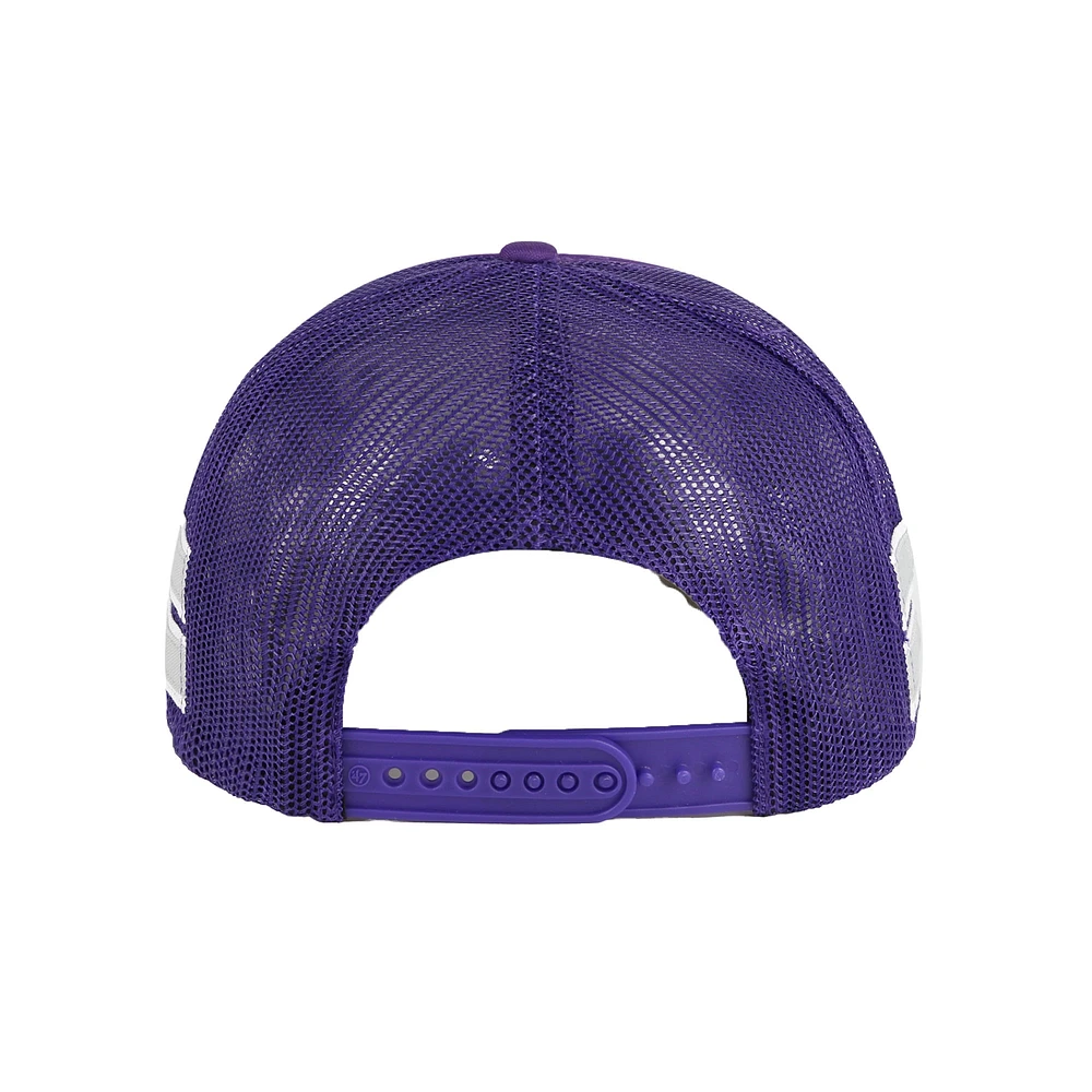 Casquette réglable de camionneur à bande latérale violette '47 Kansas State Wildcats pour hommes