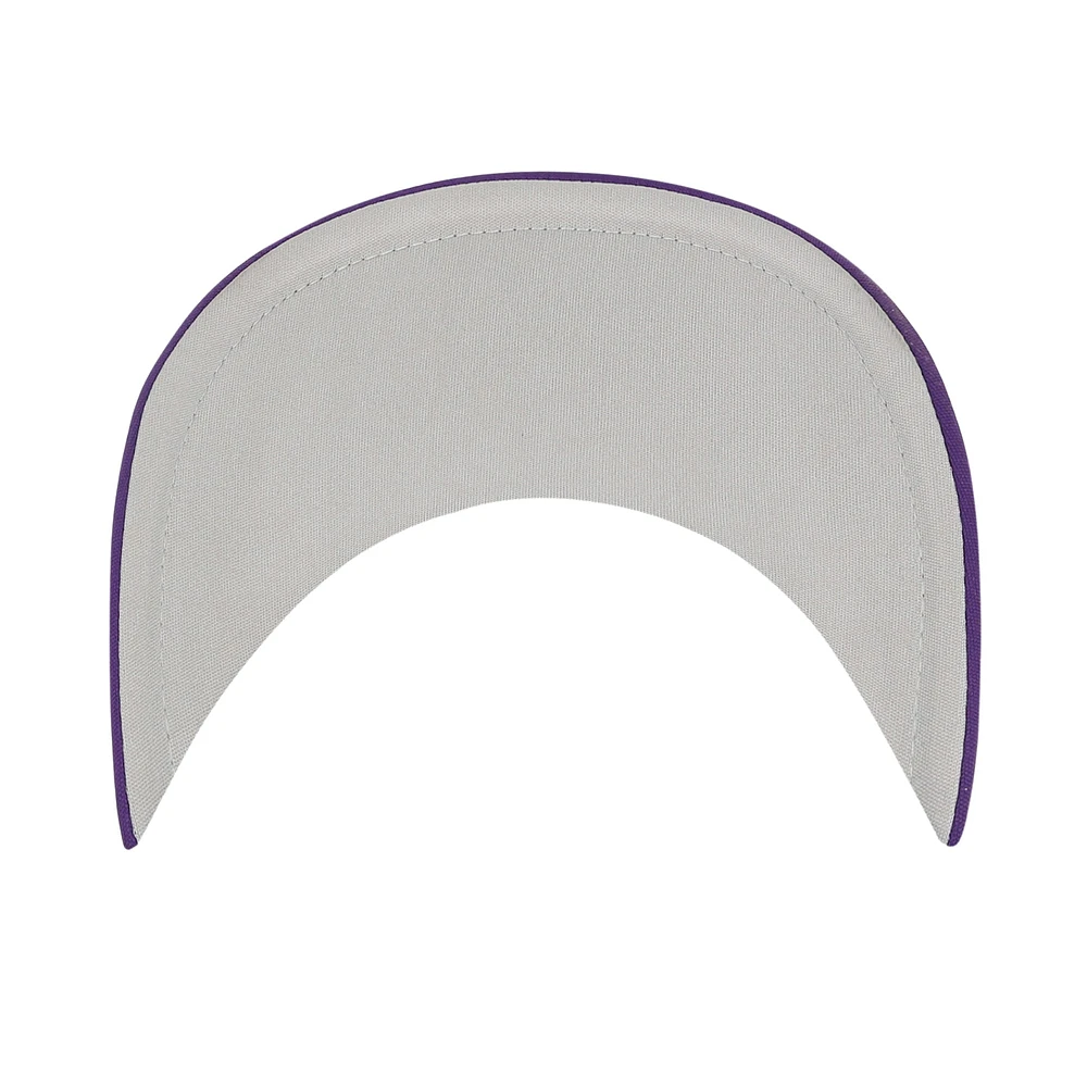 Casquette réglable de camionneur à bande latérale violette '47 Kansas State Wildcats pour hommes
