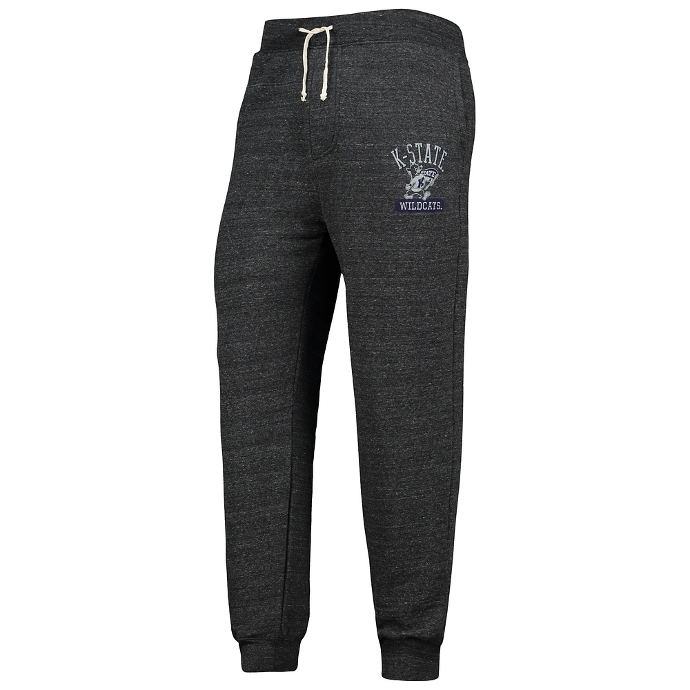 Pantalon en trois mélanges de Dodgeball des Wildcats Kansas State pour homme Alternative Apparel noir chiné