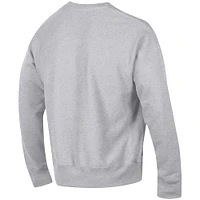 Sweat-shirt pour homme Champion Kansas State Wildcats Vault Logo Reverse Weave gris chiné